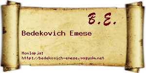 Bedekovich Emese névjegykártya